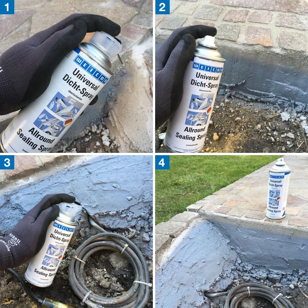 WEICON Universal Dicht-Spray 400 ml 2er Set | Dichtmittel für den Innen- und Aussenbereich | Sprühku