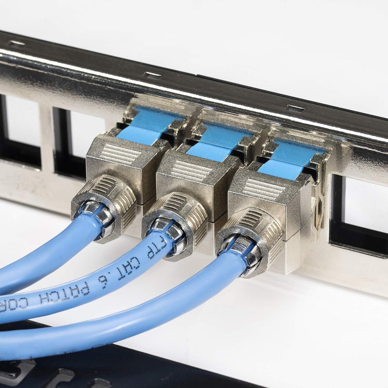 kwmobile 24x Keystone Modul für CAT 8 Kabel - 40 Gbit/s geschirmt Metall Gehäuse Schnappverschluss -