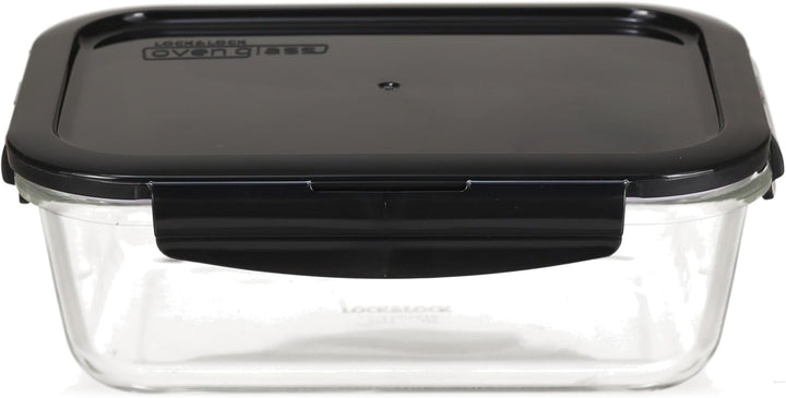 LOCK & LOCK Frischhaltedosen aus Glas mit Deckel, 3er Set eckig & gross - OVEN GLASS - Kühlschrank &