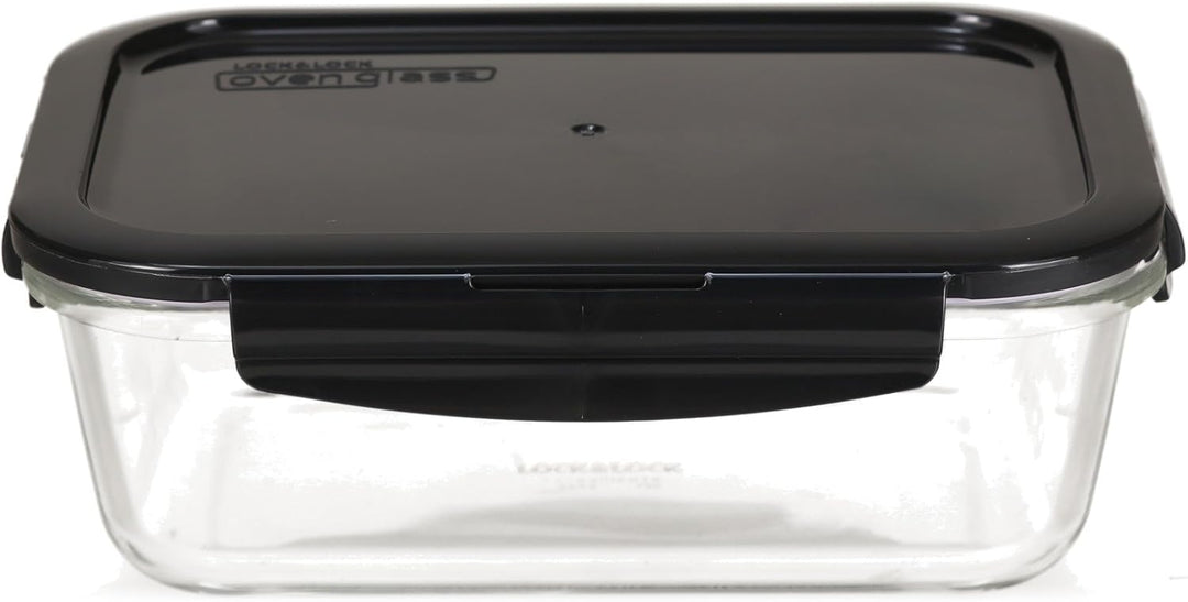 LOCK & LOCK Frischhaltedosen aus Glas mit Deckel, 3er Set eckig & klein- OVEN GLASS - Kühlschrank &
