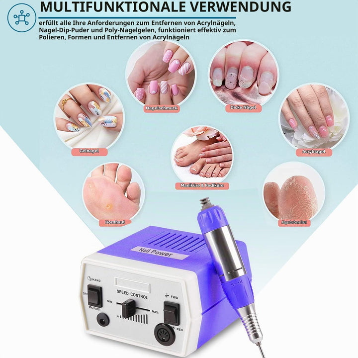 Véfaîî® JD700 Nagelfräser Elektrische 30000 U/min Professionelle Nagelfeile Maniküre Pediküre Set Ge