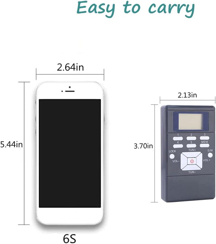 Mini Portable LCD FM Radio Digitalsignalverarbeitung Drahtloser Empfänger mit Kopfhörer für Ausser A