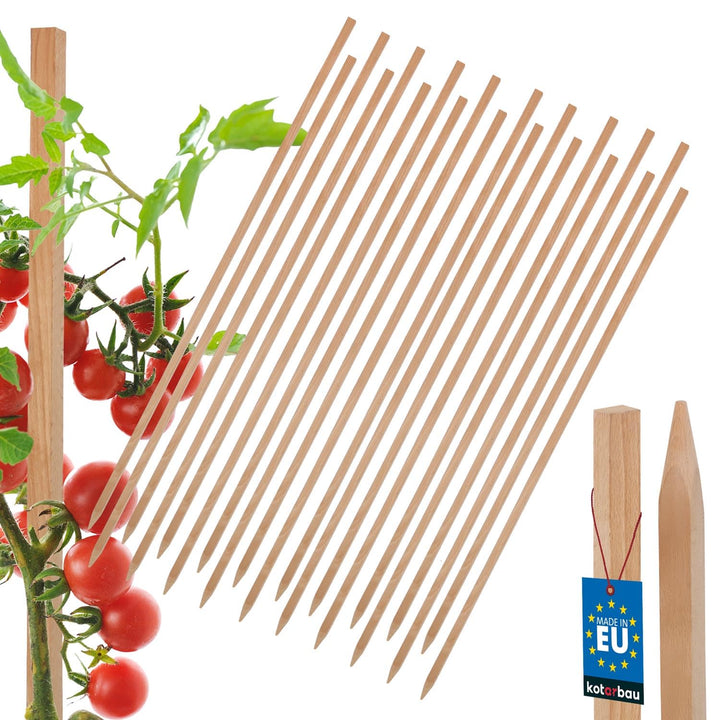 KOTARBAU® 20er Set Tomatenstäbe Pflanzstäbe 150 cm Zaunpfahl Holzpfosten Holzpflock angespitzt Pflan
