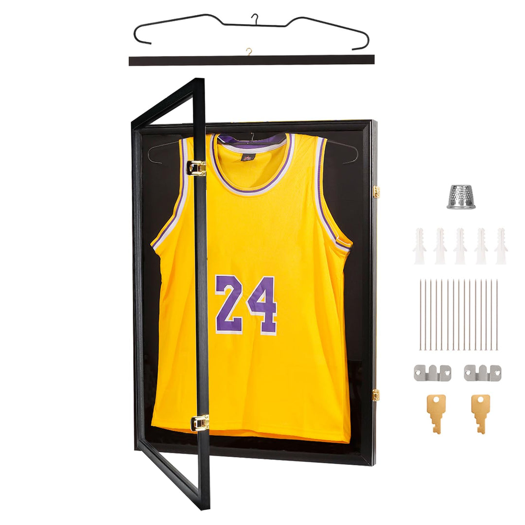 Trikot Bilderrahmen,Objektrahmen,Trikotrahmen Fussball,Trikot Rahmen,80 x 60 cm,98% UV-Schutz,Abschl