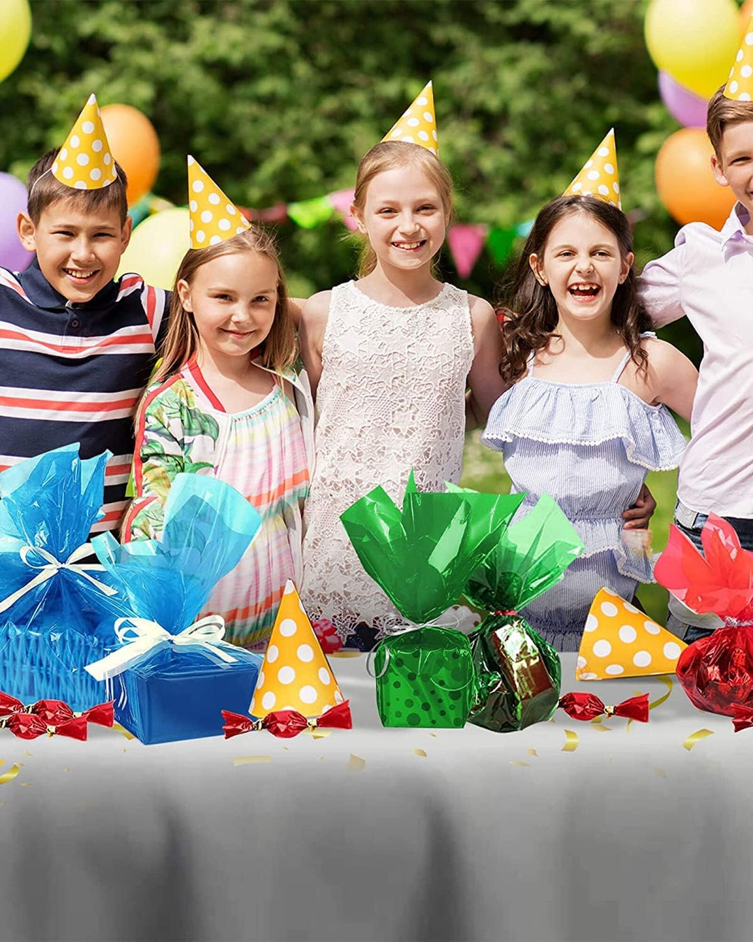 Geschenkfolie Transparent Grün 45cm x 30m, 3 Mil Dicke Durchsichtiges Geschenkpapier, Zellophanfolie