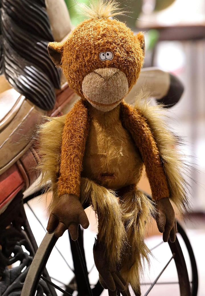 SIGIKID 38741 Mon Key Beasts Town Kinder und Erwachsene Kuscheltier empfohlen ab 3 Jahren braun, 14