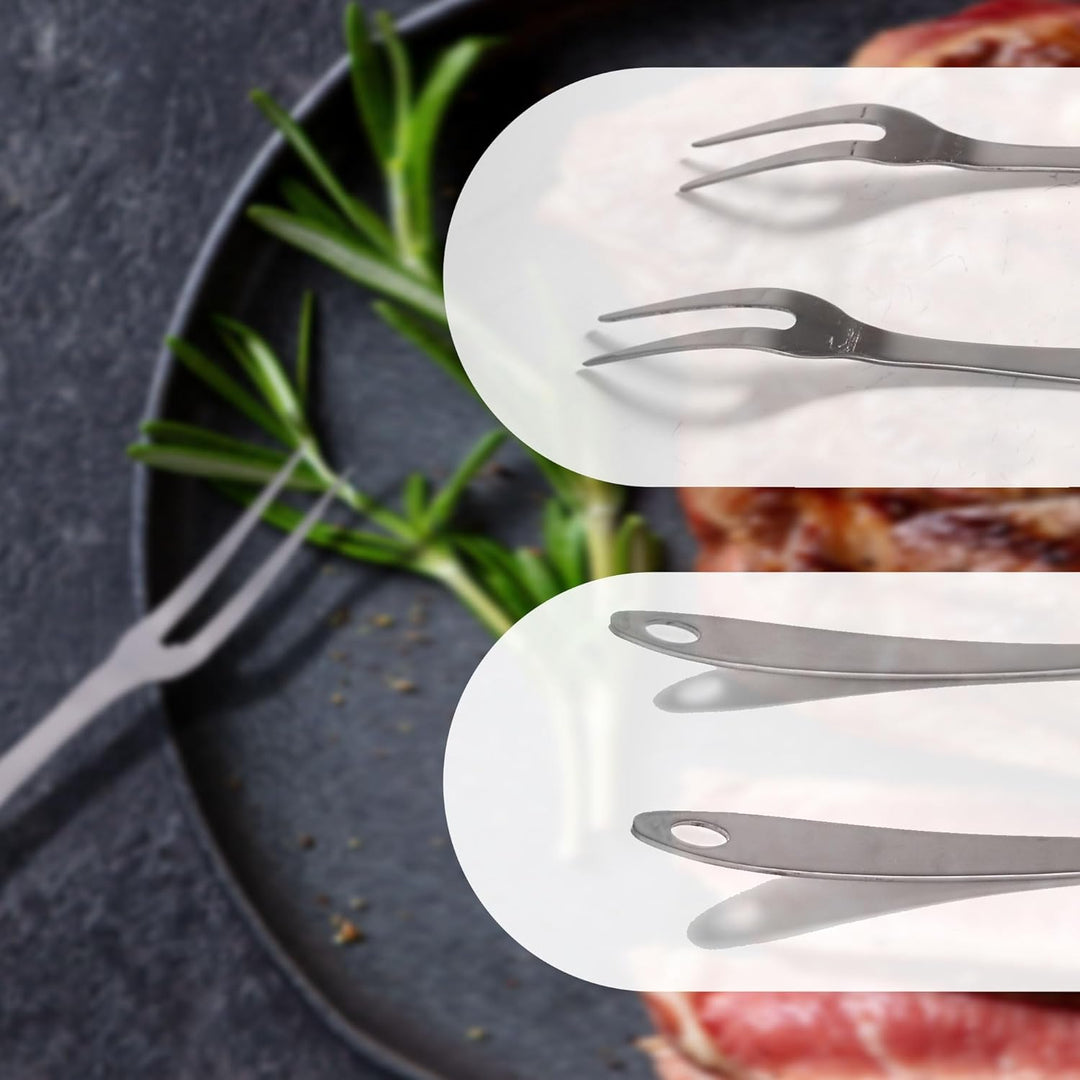 IMEEA Fleischgabeln Set Grillgabeln Edelstahl Grillgabel Bratengabel Wurstgabeln Küchen Zubehör 33.5
