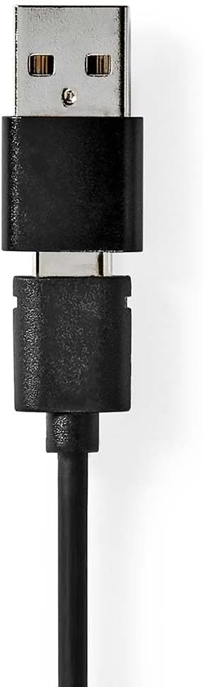 NEDIS PC-Headset | Über Ohr | Stereo | USB Type-A/USB Type-C™ | Klappbarer Mikrofon | Schwarz