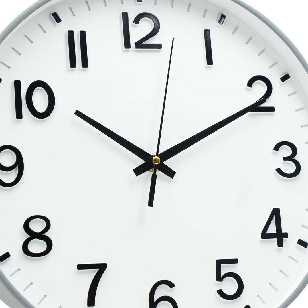 HZDHCLH 30cm Lautlos Wanduhr Schleichende Sekunde mit Arabisch Ziffer ohne Ticken für Dekoration Woh