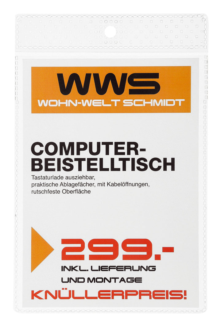 Durable Etiketten-Schutzhüllen A6 Packung, 100 Stück, transparent, 229719 DIN A6, DIN A6