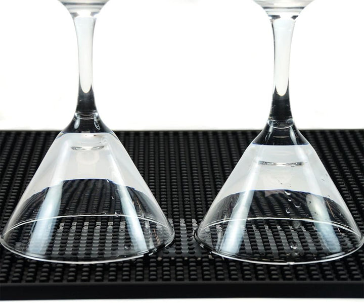 Bar-Servicematte für Cocktail-Barkeeper, PVC, 45,7 x 30,5 cm, Schwarz, 2 Stück