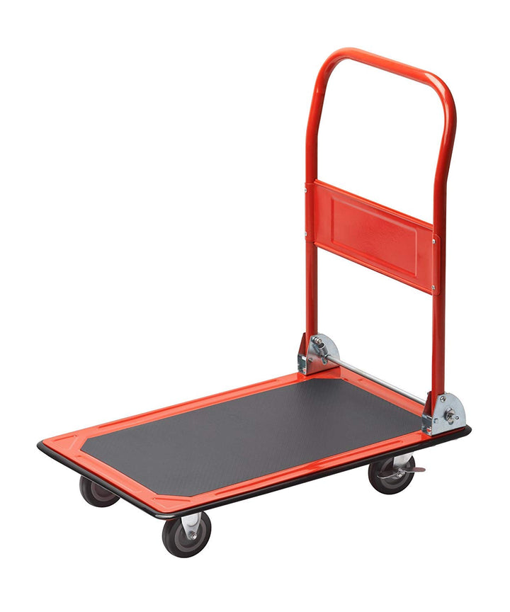 Meister Plattformwagen - Klappbar - Bis 150 kg Tragkraft - Feststellbremse / Transporthilfe mit Lenk