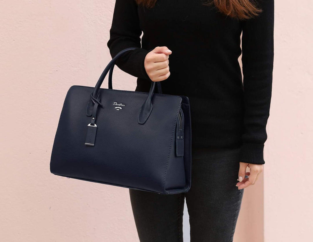 David Jones - Damen Grosse Handtasche Henkeltasche - Tote Shopper PU Leder - Schultertasche Viele Fä