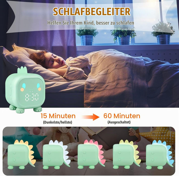 Ayybboo Kinderwecker Digitaler, Wecker Digital Sonnenaufgangssimulator Kinderwecker für Mädchen Jung