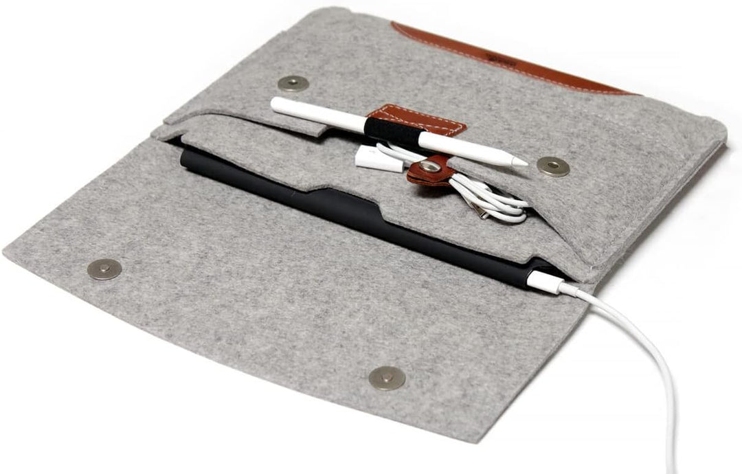 Pack & Smooch Für iPad Pro 12.9" + Magic Keyboard Hülle Sleeve Case 100% Wollfilz Pflanzlich Gegerbt