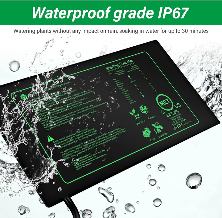 2 Stücke Heizmatte Pflanzen, Heizmatte Mit Thermostat, Wärmematte Für Sämling Germination Und Hausti