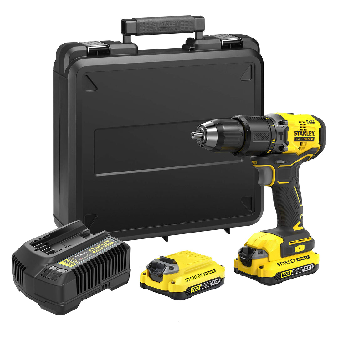 Stanley FatMax 18V 2-Gang Akku-Schlagbohrschrauber SFMCD715D2K (2.0Ah, max. Drehmoment 60 Nm, bürste