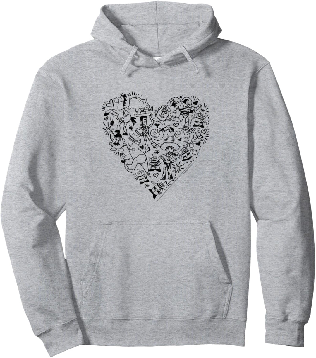 Disney Pixar Toy Story Characters Heart Fill Pullover Hoodie