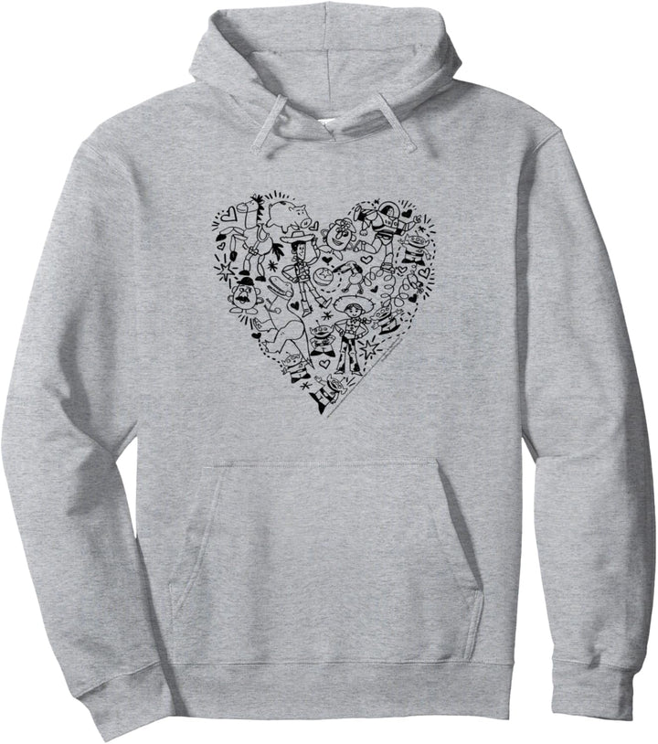 Disney Pixar Toy Story Characters Heart Fill Pullover Hoodie
