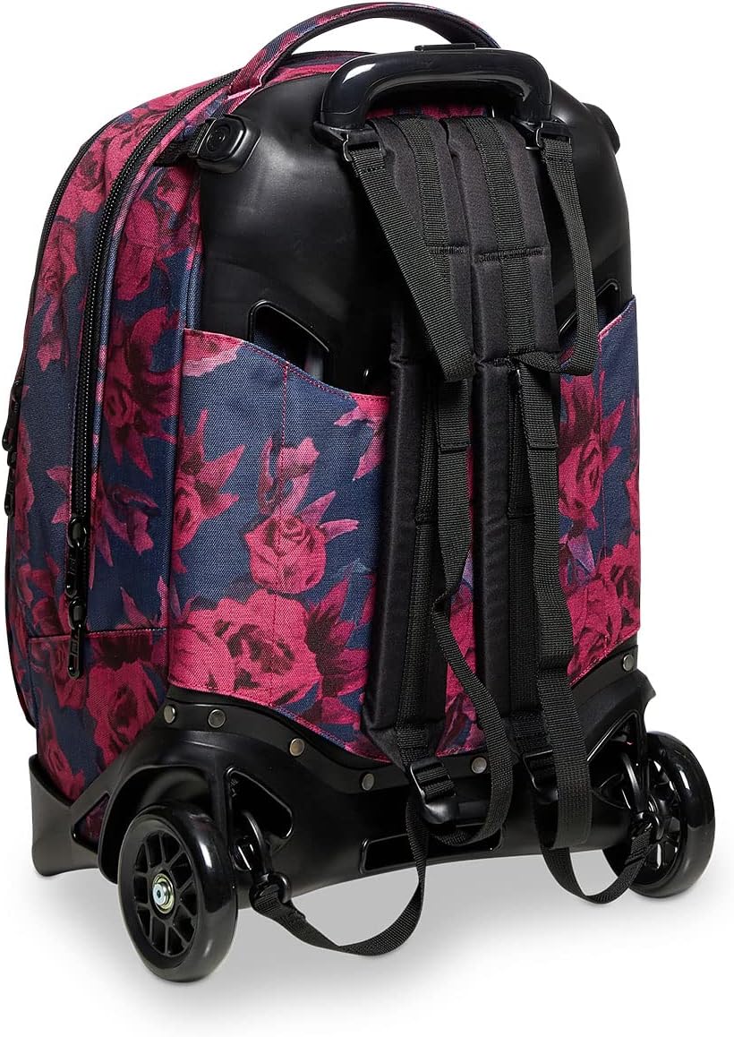 Invicta TROLLEY, Rucksack mit Trolleyfunktion, 3 in 1, Schulranzen mit Rollen, Abnehmbarer Rucksack,