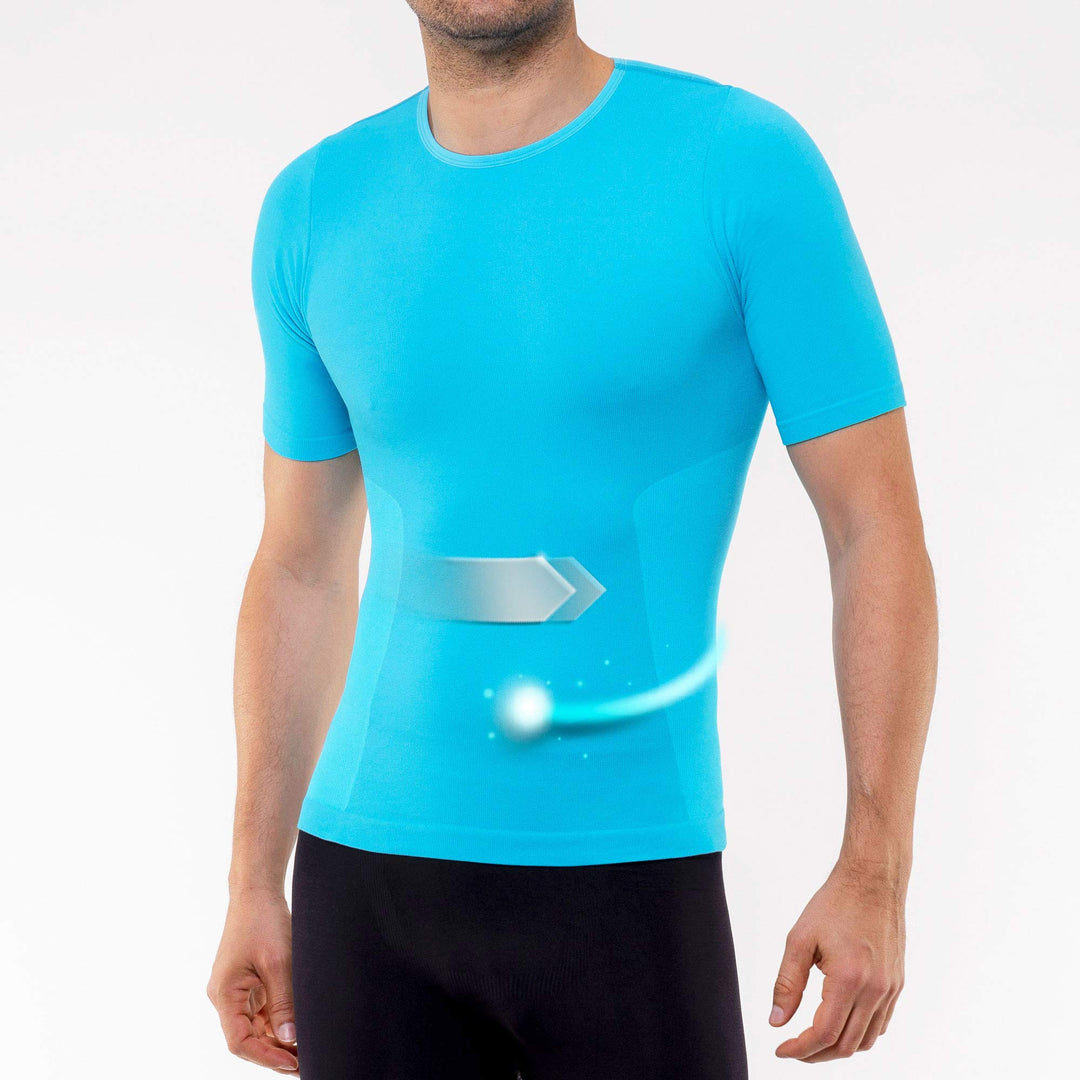 Cryoshape Figurformendes Herren-T-Shirt one Size FR : Einheitsgrösse (Taille Fabricant : S/M) Blau,