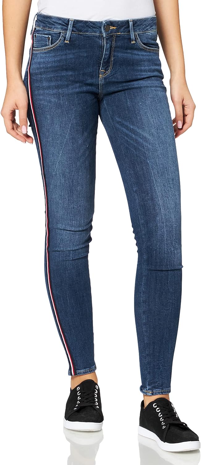 Cross Jeans Damen Giselle Skinny Jeans, Blau (Dark Blue 081), W26 (Herstellergrösse: 26)