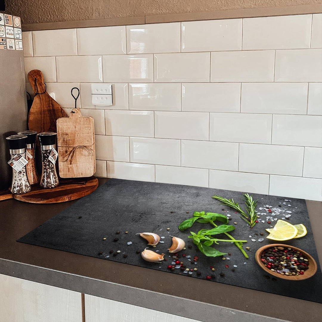 KitchenYeah© Herdabdeckplatte Einteilig Küche Herdabdeckung Ceranfeld Abdeckplatte Kochfeld Abdeckun