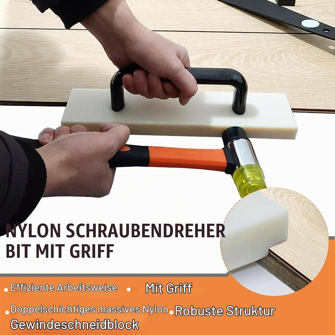 300mm Schlagklotz Vinylboden mit Griff, Schlagholz Laminat, Laminatboden Klicksystem, Schlagklotz Vi
