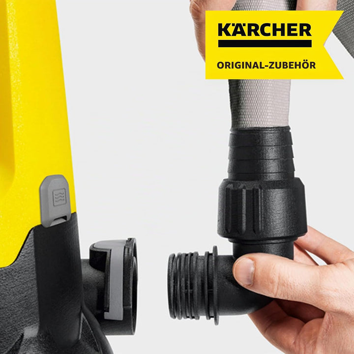 Kärcher SP 9.000 Flat flachsaugende Tauchpumpe, Fördermenge: 9.000 l/h &amp; Gewebeschlauchset 1, 1/4 Zo