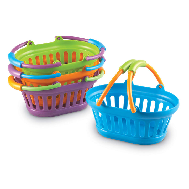 Learning Resources New Sprouts Einkaufskörbe (Set mit 4 Stück) Korb-Set, Korb-Set