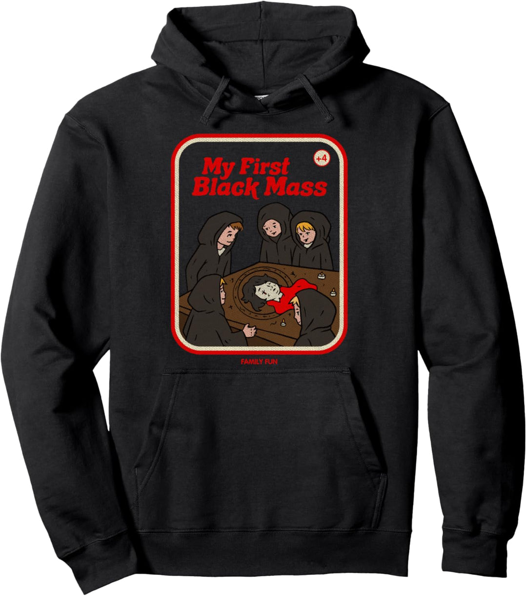 My First Black Mass Vintage Childgame Horror Goth Punk Pullover Hoodie