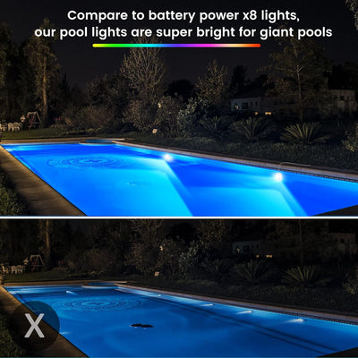 LyLmLe 10W LED Pool Lichter, 12V Smart Farbe Wechselnde Unterwasserleuchten mit APP-Steuerung, Dimmb