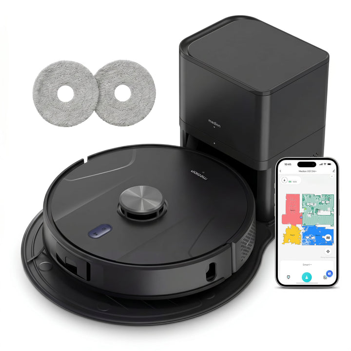 MEDION Saugroboter mit 2-in-1 Absaugstation, Lasernavigation und Wischfunktion X51 SW+ (Starke 10000