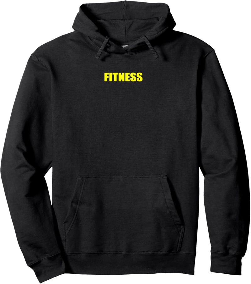 Fitness schlicht modern Gelb Gym Workout gelbe Schrift Pullover Hoodie