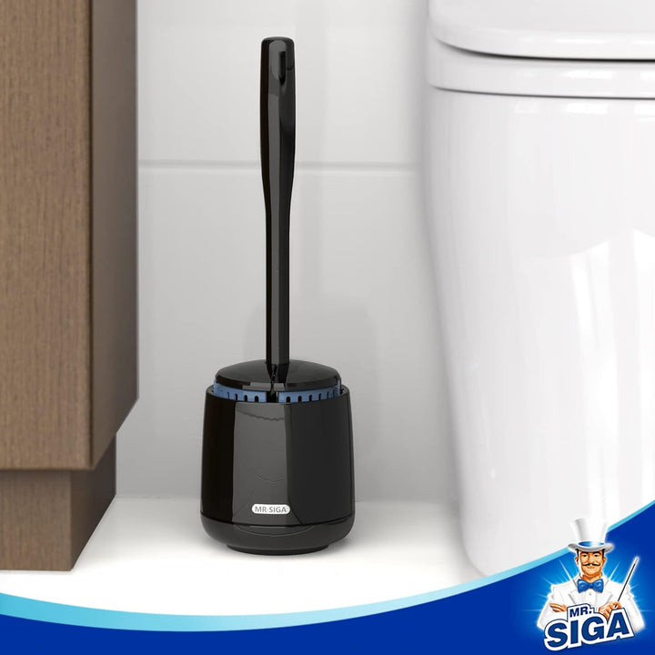 MR.SIGA Toilettenbürste WC Bürste und Halter mit schnell trocken Behälter und festem Griff, Premium