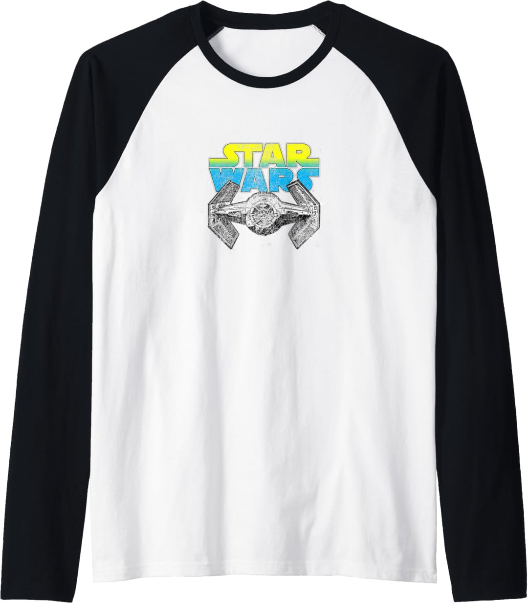 Star Wars Tie Fighter Yellow Blue Logo Raglan