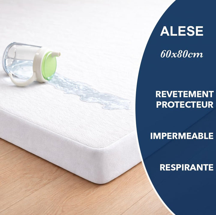 Matratzenschoner, wasserdicht, für Babytragetasche (60 x 80 cm (2er-Set)), 60 x 80 cm (X2)