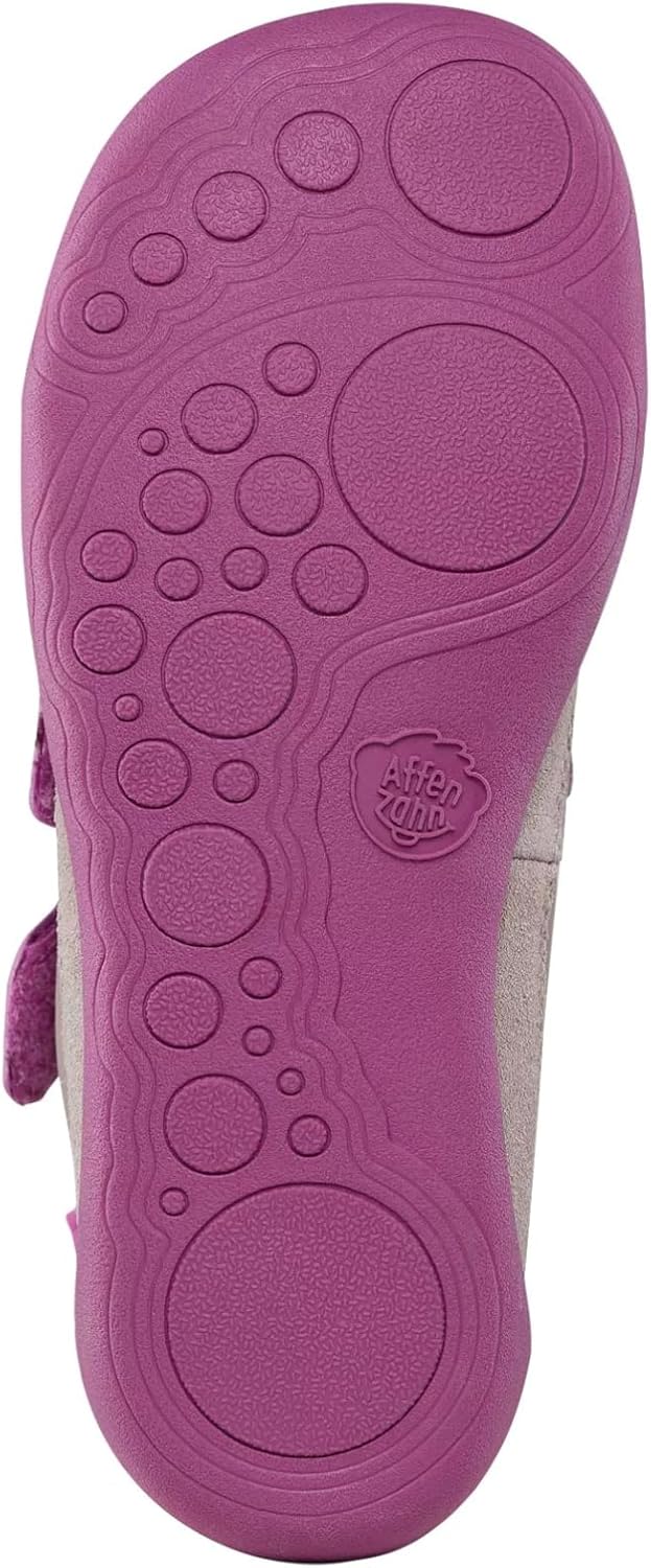 Affenzahn Barfussschuh Leder Buddy mit Klettverschluss Weich rutschfest Flexibel Reflektierend für J