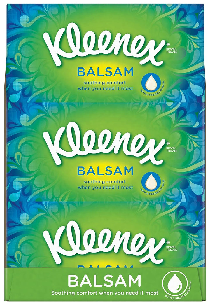 Kleenex Balsam Taschentücher - Packung mit 12 Stück 12 Stück (1er Pack), 12 Stück (1er Pack)