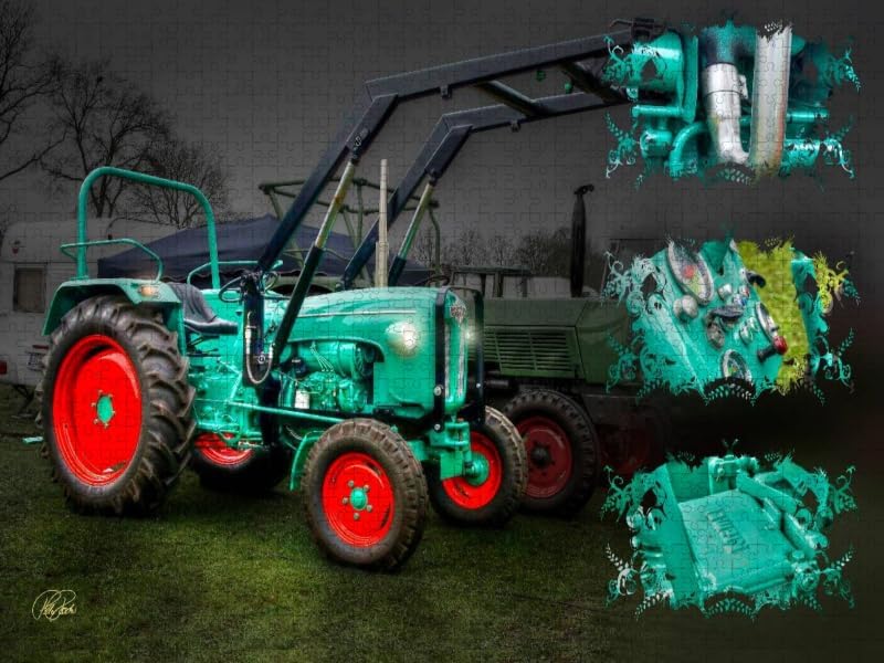 CALVENDO Puzzle Oldtimer Traktor Kramer 1000 Teile Lege-Grösse 64 x 48 cm Foto-Puzzle Bild von Peter