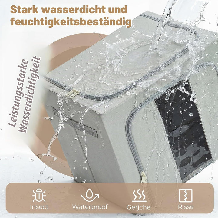 Aufbewahrungsbox mit Deckel, 3(24L) Stück Kleideraufbewahrung &amp; Organisation, Aufbewahrungstasche Sc