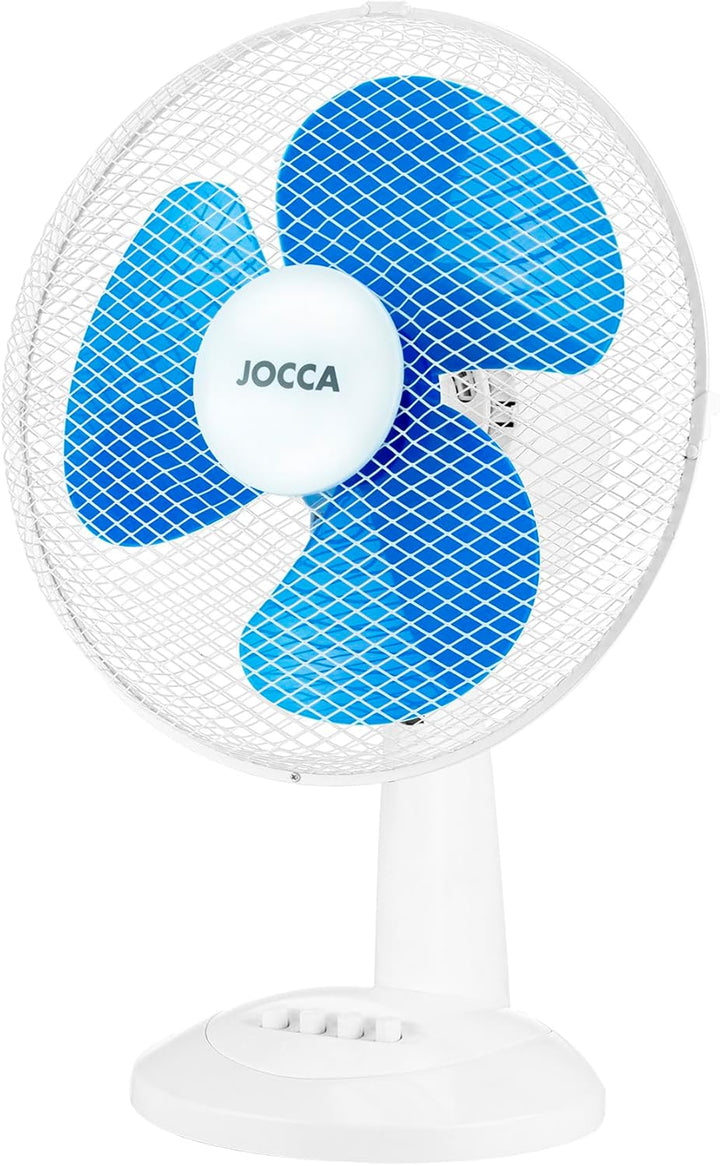 Jocca - Tischventilator 30 cm Durchmesser/Leistung 45 W / 3 Geschwindigkeiten / 3 Flügel/Oszillation