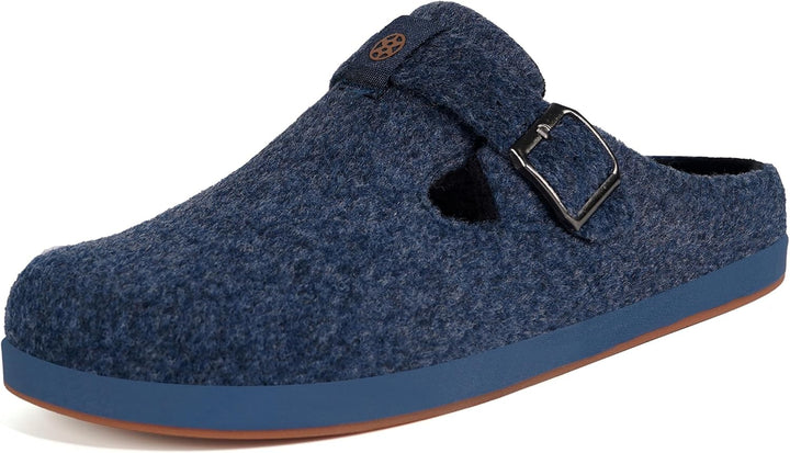 Gaatpot Filzclog Winter Hausschuhe Warme Pantoffeln für Damen Herren,Gr.36-46 37 EU Blau A, 37 EU Bl