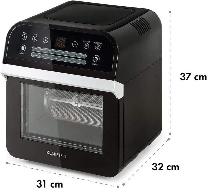Klarstein AeroVital Cube - Heissluftfritteuse, Heissluftgarer, Airfryer ohne Öl, 50 bis 220 °C, Heis