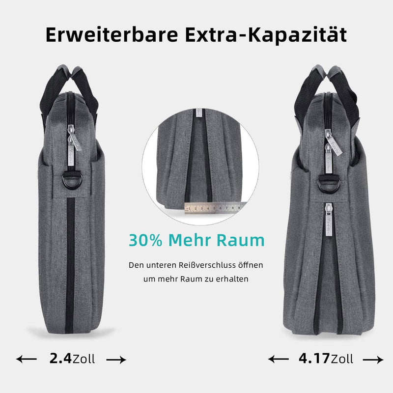 Voova grosse Laptoptasche für 17 17,3 17,4 Zoll Laptop, 30% mehr Kapazität, Innenfächer, dauerhaft v