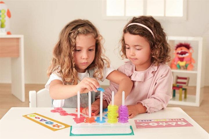 Miniland 32166 Translucent SORT&Count ABACOLO Erwerben Zähler für Leuchttische, Mehrfarbig, S
