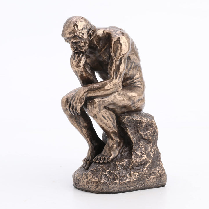 Veronese Design Rodin The Thinker Statue aus Kunstharz, Bronze-Finish, 20,3 cm
