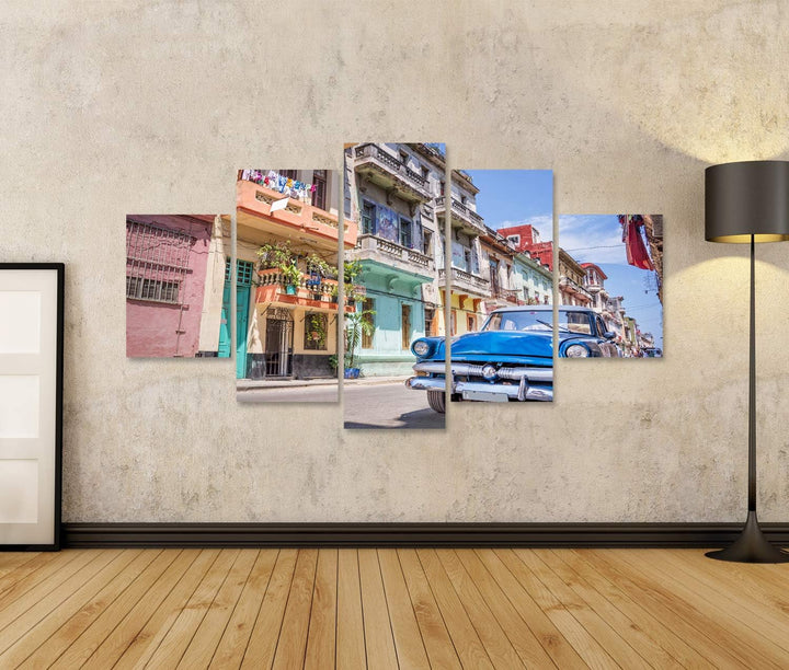 islandburner Bild auf Leinwand Vintage Classic American Car In Havanna Kuba Bilder Wandbilder Poster