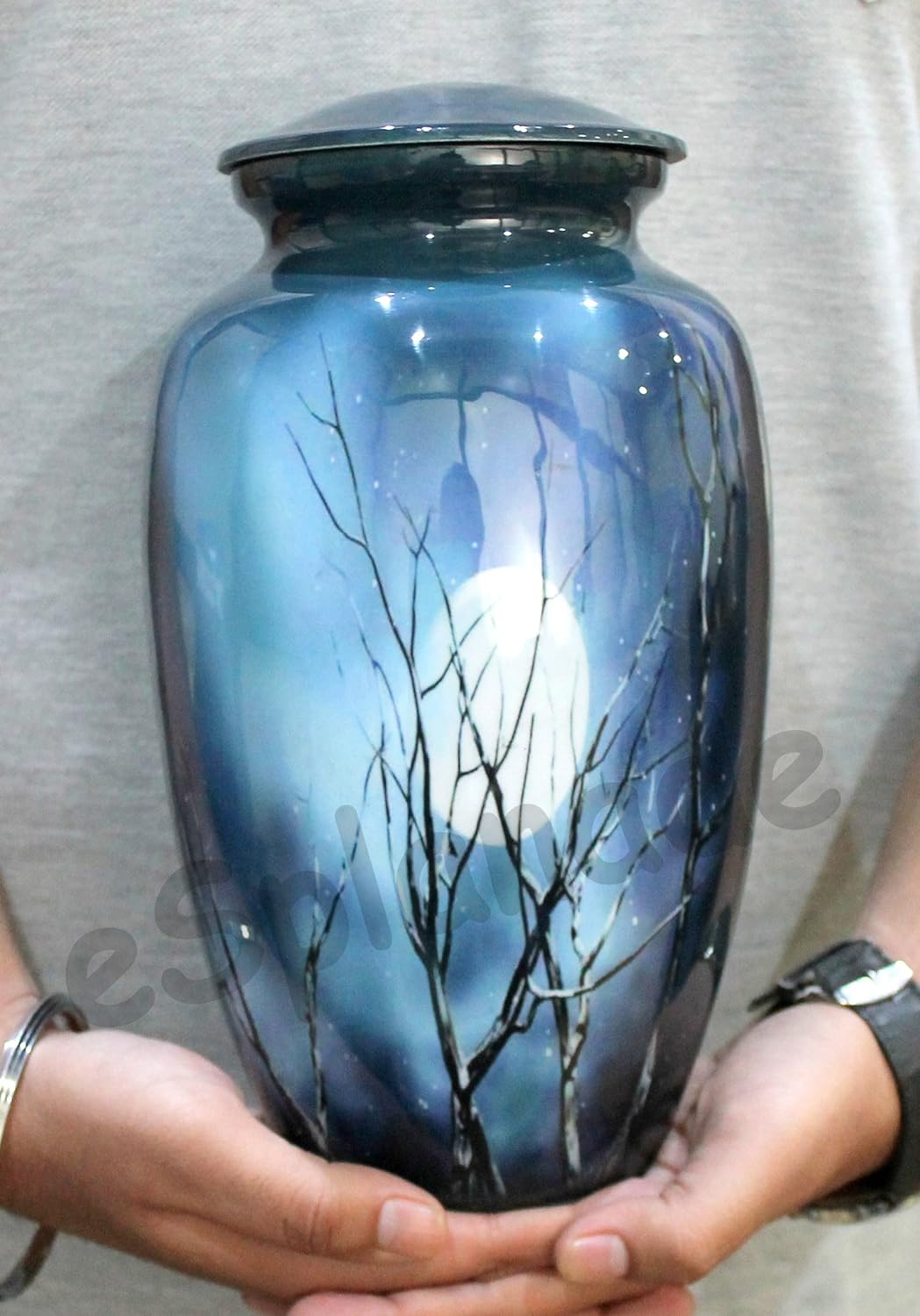eSplanade Urne Memorial Container Jar Pot | Cremation Urns | Full Grösse Standard Urns | Metall Urns