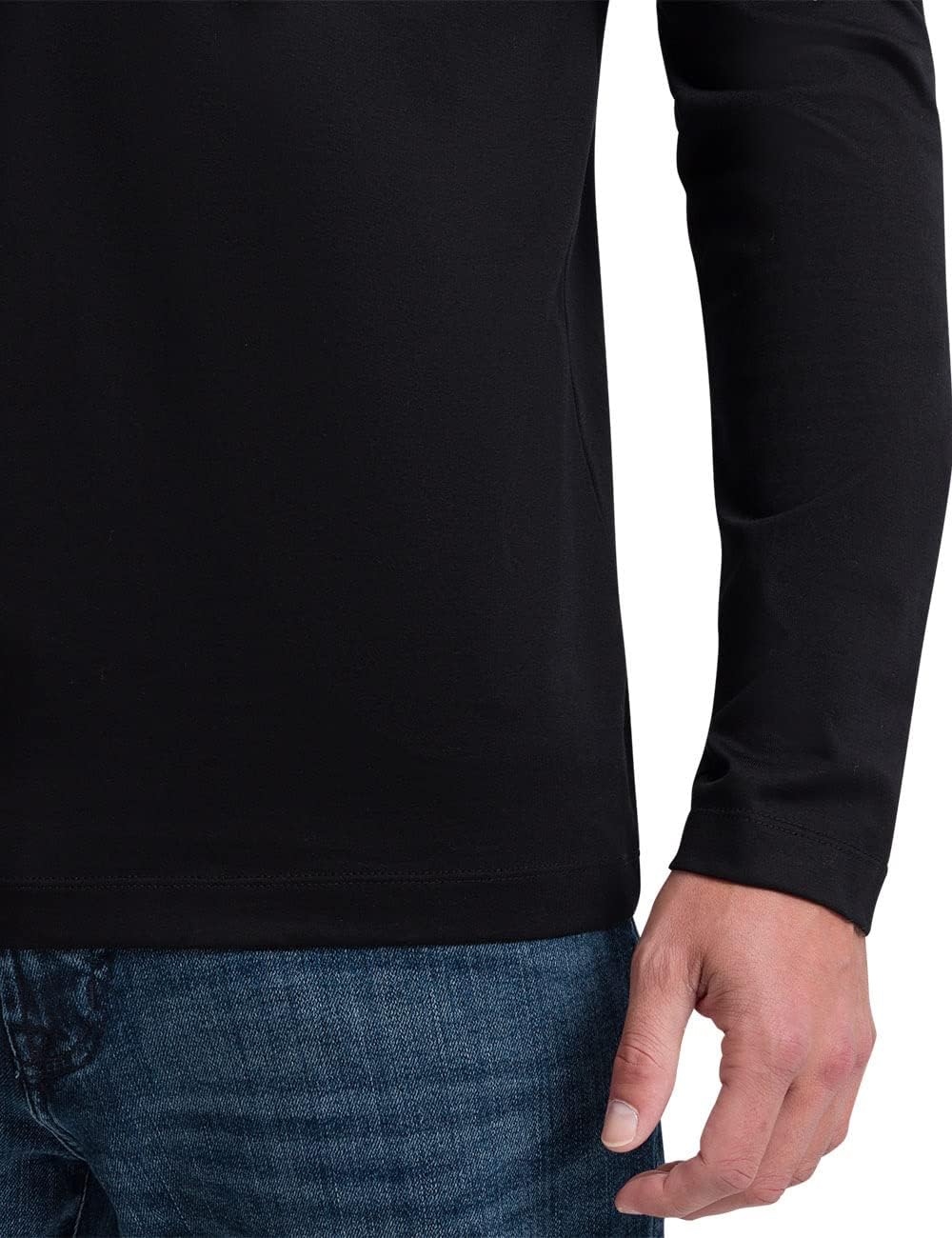Pierre Cardin Herren Langarmshirt Longsleeve M Schwarz, M Schwarz